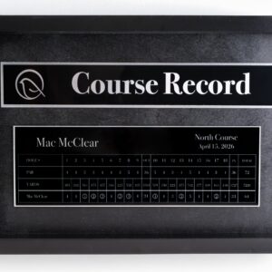 Course Record Plaque